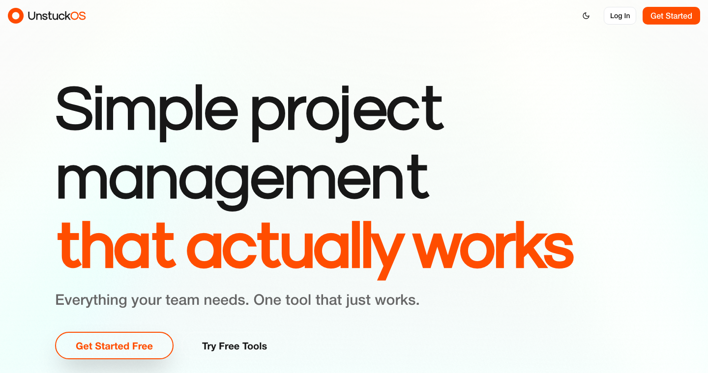 Unstuck OS live site preview